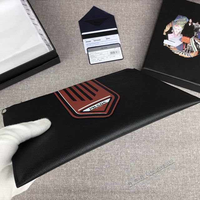 prada手包 普拉達十字紋牛皮手拿包 2NG005 PRADA限量版最新摩登態度系列手包  pyd2261